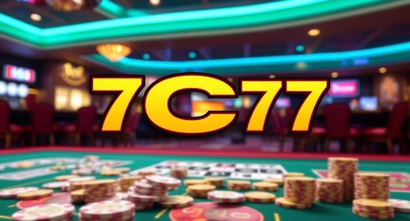 Immersive lounge-style interface of 7C77 casino